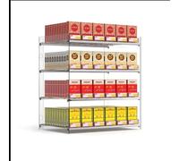 Multi-Tier Acrylic Cigarette Display Holder, Rectangular Organizer for Supermarkets, Auto Cigarette Pusher Rack, Clear Cigarette Showcase (38.5x29x49.7cm)