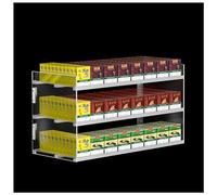 Multi-Tier Acrylic Cigarette Display Holder - Transparent Automatic Pushers Rack for Supermarkets, 3 Layers, 8 Columns - Retail Organizer for Cigarette Merchandising