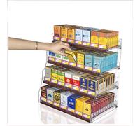 Multi-Tier Acrylic Cigarette Display Rack - Clear Holder for Supermarkets & Convenience Stores, Ideal Checkout Organizer (38.5x29x22.5cm) - Durable & Stylish Design