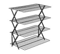 Multi-Tier Baking Racks - Stackable Organizer And 4 Tier Cooling Pan Holder | For Baking For Cooking, Grilling, Baking Bread, Cakes, Pizza, Dessert And Greens