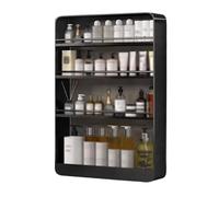 Multi-Tier Bathroom Storage Rack, Carbon Steel Wall Mounted Cabinet for Garage and Kitchen, No Installation Required, Large Capacity