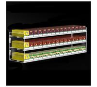 Multi-Tier Clear Acrylic Cigarette Display Holder - 3 Layers, 15 Columns, Retail Store Automatic Rack - Versatile Display with 2 Installation Methods