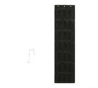 Multi-Tier Foldable Storage Bag Featuring Interior Pockets and Rear Hanging Door for Neat Shoe and Item Storage (28 grid Black)