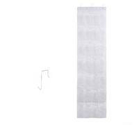 Multi-Tier Foldable Storage Bag Featuring Interior Pockets and Rear Hanging Door for Neat Shoe and Item Storage (28 grid White)