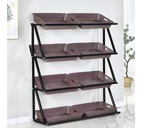 Multi Tier Fruit & Vegetable Display Rack Durable Retail Shelf for Grocery Stores & Farmers' Markets Space Saving Merchandising Solution for Fresh Produce