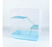 Multi-Tier Hamster Cage, 3-Layer Villa Style for Syrian & Dwarf Hamsters, Detachable Rectangular Design, Mixed Materials