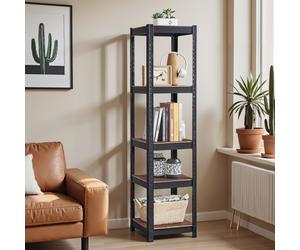 Multi-Tier Large Capacity Footwear Storage, 5-Tier Storage Shelves, Shelving Unit, 37 x 37 x 150 cm, Loads 400 kg, Industrial, Adjustable Shelves, Fre