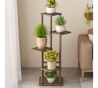 Multi-Tier Metal Plant Stand - Space-Saving Veal Planter with Flower Display Bucket for Indoor/Outdoor Home Garden Decor Perfect for Plant Lovers & Green Thumbs