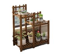 Multi-Tier Metal & Wood Plant Stand - 2/3 Level Flower Rack for Indoor Home Décor, Stylish Succulent Organizer, Perfect for Small Spaces, Versatile Plant Display Shelf