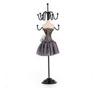 Multi-Tier Resin Jewelry Holder, Earring Organizer & Necklace Display Stand with Watch Storage, European Style Home Decor for Travel, Wedding Favor with Baby's Breath Design