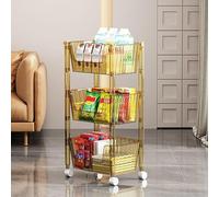 Multi-Tier Rolling Cart Organizer for Bathroom, Kitchen, and Narrow Spaces