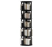 Multi-Tier Rotating Bookcase Simple living room storage shelf Ample(Black,161 * 45 cm)