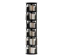 Multi-Tier Rotating Bookcase Simple living room storage shelf Ample(Black,193 * 45 cm)