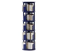 Multi-Tier Rotating Bookcase Simple living room storage shelf Ample(Blue,161 * 45 cm)