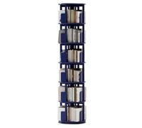 Multi-Tier Rotating Bookcase Simple living room storage shelf Ample(Blue,193 * 45 cm)