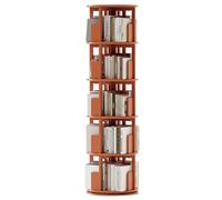 Multi-Tier Rotating Bookcase Simple living room storage shelf Ample(Orange,161 * 45 cm)