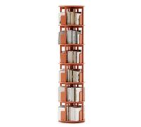Multi-Tier Rotating Bookcase Simple living room storage shelf Ample(Orange,193 * 45 cm)