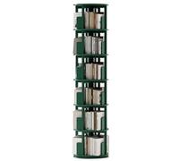 Multi-Tier Rotating Bookcase Simple living room storage shelf Ample storage capacity Strong load-bearing capacity(Green,193*45 cm)