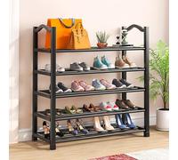 Multi Tier Shoe Rack 25cm Wide 17cm High Vertical Storage Cabinet for Closet Hallway Entryway Door Dorm Room Removable Laminar Tube Space Saving Design