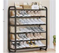 Multi-Tier Shoe Rack - Space-Saving Storage for Entryway Garage Hallway - Easy Assembly Black - 75 x 88 x 23 cm - Perfect for Shoes & Accessories