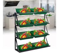 Multi-Tier Storage Basket for Retail Stores, Organize Fruits Vegetables Snacks Efficiently