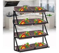 Multi-Tier Storage Basket for Retail Stores, Organize Fruits Vegetables Snacks Efficiently