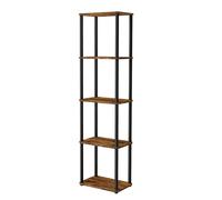 Multi tier storage shelf with quick assembly for any room, 5-Tier(23.9W x 139H cm)