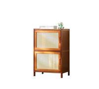 Multi-tiered narrow bookshelves, bamboo storage shelves with doors, tall display shelves and freestanding bookcases, suitable for offices and living rooms.