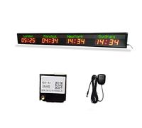 Multi Time Zone Digital Wall Clock with GPS Auto Correction, Customizable City Names, Ideal for Global Travelers and Offices