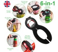 Multi-Tool 6 in 1 Bottle Can Jar Opener Grip Open Pull Can Opener