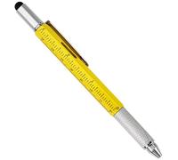 Multi Tool 6 in 1 Metal Tech Pen with Ruler, Spirit Level, Stylus, Flat Head and Phillips Screwdriver - Novelty Gifts for Men, Dad Gifts, Practical