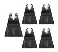 Multi Tool Blade Metal/Wood Oscillating Saw Blades Quick Release Wood Cutting Multitool Accessory Renovator House DIY (5pcs, HCS for Wood - 68x100mm)