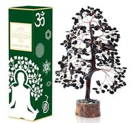 Multi Tourmaline Gemstone Tree of Life - Natural Quartz Stone Base, Copper Wire Tree Money Tree, Crystal Tree for Positive Energy - Attract Good Luck, Chakra Tree, Feng Shui Decor, Spiritual Gift