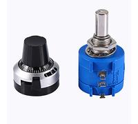 Multi-Turn Wirewound Potentiometer,10K Ohm 3590S-2-103L Rotary Wirewound Precision Potentiometer Pot 10 Turns+Knob
