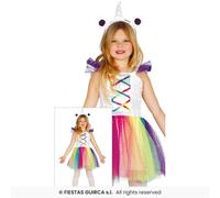Multi Tutu Fairytale Girls Unicorn Mythical Fancy Dress Costume Book Day Age 3-1