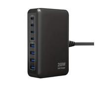 Multi USB C Charger 200W 8-Port GaN Desktop USB Charging Station with 4 USB-C & 4 USB-A Ports, 65W PD PPS Fast Charger for MacBook Air, iPad Pro, iPhone 16/15/14/13, Galaxy S25/S24/S23,Samsung A56,etc