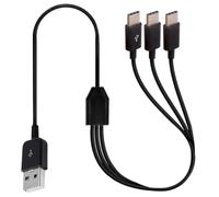 Multi USB C Splitter Y Cable, 3 in 1 USB 2.0 Type A Male to 3 Type C Male Cable Supports Charging And data transmission for i/Phone 15 Plus Pro Max, Galaxy S24/S23/S22, Huawei P40/P30 1meter (3 USB C)