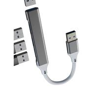 Multi USB Port Hub (4in1) Card Reader to Laptop Adapter 3.0 Pc Macbook Computer Extender Multiport Accessorie Cable Multiple Docking Station Gaming Splitter Mini Extension Desktop Powered Dongle