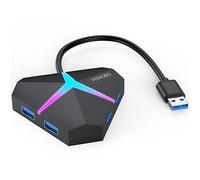 Multi USB Port Hub, 5Gbps High Speed Data Transfer USB 3.0 Multiport Adapter Expander 4 Port, Extra USB Ports Extender for Laptop Mac Computer PC Desktop PS5