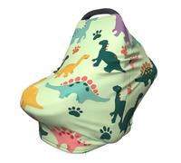 Multi-Use Baby Nursing Cover Boys Dinosaur Dino Cartoon Animals Nursing Car Seat Cover for Babies, Soft Breathable Newborn Breastfeeding Essentials for Mom