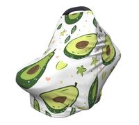 Multi-Use Baby Nursing Cover Farmhouse Rustic Nature Fruit Avocado Green Nursing Car Seat Cover for Babies, Soft Breathable Newborn Breastfeeding Essentials for Mom