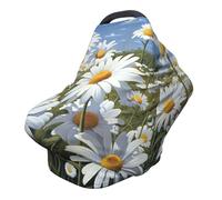 Multi-Use Baby Nursing Cover Wild Flower Farmhouse Plant Country Nature Botanical Nursing Car Seat Cover for Babies, Soft Breathable Newborn Breastfeeding Essentials for Mom