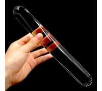 Multi-Use Baking Tool Dough Rolling Pin for Dough, Pizza, Cookies & Sugar Art, Non-Stick Household Kitchen Essential with Smooth and Comfortable Feel, Full of Toughness and no Burrs (Clear Glass)