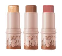 Multi-Use Cream Bronzing & Highlighting Travel Kit - Mimics Sunlit Glow for Cheeks & Eyes, Lightweight, On-the-Go Touch-Up Essentials (B)