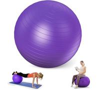 Multi-Use Exercise, Pregnancy and Pilates Ball - 250kgs x 65cm - for Adults and Teens Over 5ft7 - Maternity, Sensory and Physio Uses - Inflatable Gym Ball - Purple - Pump Sold Separately