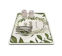Multi Use For Kitchen Dish Drying Mat, Quickly Absorbs Water while Protecting Your Counter (E)
