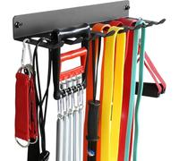Multi-Use Gym Equipment Storage Rack, Resistance Bands Heavy Duty Dumbbell Rack for Exercise Bands, Lifting Belts and Jump Ropes black