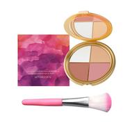 Multi-Use Highlighting Eye & Cheek Palette - Metallic Shimmer Makeup Palette for Eyeshadow, Blush, Highlighter & Contour, Long Lasting & Silky Smooth for Daily & Party Makeup, with Mirror (1)