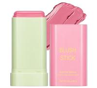 Multi-Use Makeup Blush Stick,Beauty Solid Moisturizer,Waterproof Natural Nude Makeup,Tinted Solid Moisturizer Stick for Eyes Lips Cheek(1#shy pink)