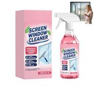 Multi-Use No-Removal Screen Window Cleaner Spray, Multi-Purpose Window Screen Mesh Cleaner, Grease Glass Mirrors Cleaner, No-Residue, Suitable on Tints for Home, Office Use (1PC)